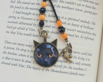 Gray Cat Bookmark, Cat Eyes Bookmarker, Reader Gift, Cat Lover Gift