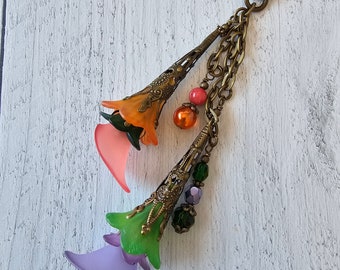 Boho Flower Car Charm for Rear View Mirror, Gift for Her, Treat Yourself