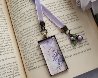 Flower Bookmark, Vintage Style Bookmarker, Bookworm Gift, Reader Gift