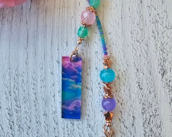 Pastel Skies Celestial Bookmark, Gift Idea For Readers