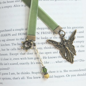Enchanting Fairy Queen Velvet Ribbon Bookmark with Crown and Magic Scepter