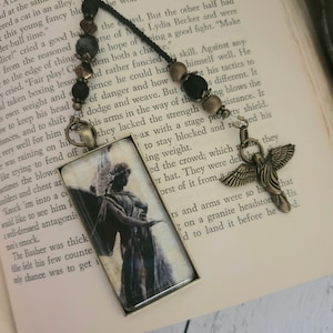 Archangel Bookmark, Concrete Angel, Gothic Grave Marker Bookmark, Reader Gift