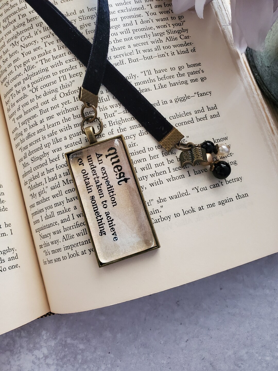 Book Theme Bookmark Book Words Definition Bookmarker Etsy