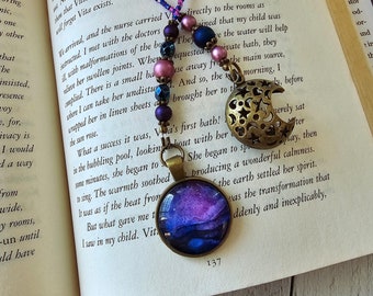 Galaxy Bookmark, Midnight Sky Bookmarker, Celestial Reader Gift