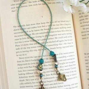 Magical Ocean-Inspired Bookmark: Abalone and Beads with Cute Sea Creature Charms