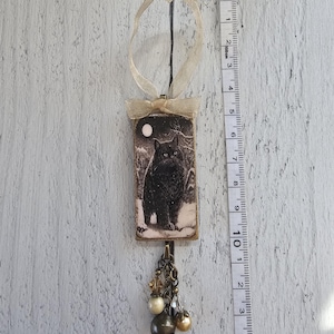 Handmade Whimsical Christmas Ornaments Featuring Yule Cat, Jólakötturinn, and Krampus Cat image 6
