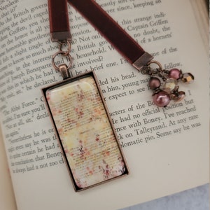 Copper Velvet Ribbon Bookmark, Bookworm Idea, Gift for Her, , Teacher Gift,, Mother Gift