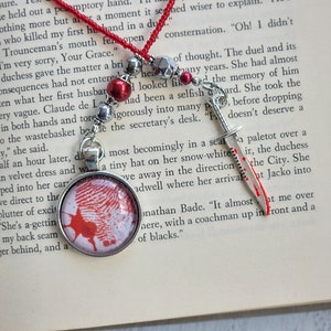True Crime Bookmarker, Bloody Fingerprint Reader Gift, Thriller Book Lover Gift