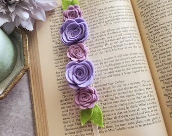 Flower Bookmark, Reader Gift, Bookworm, Planner Elastic Band, Gift For Her, Mother Gift