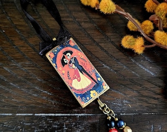 Day of the Dead Ornament, Sugar Skull Dia de los Muertos, Halloween Decor
