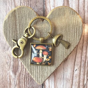 Mushroom Keychain, Nature Keychain, Mycology Keyring image 3