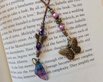 Butterfly Wing Bookmark, Unique Reader Gift