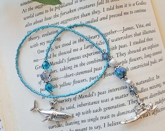 Shark Attack Swimmer Bookmark, Crazy Reader Gift, Horror Lover