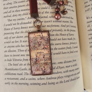 Marcapáginas con cinta de terciopelo de cobre, ideal para ratones de biblioteca, regalo para ella, regalo para maestra, regalo para madre imagen 1