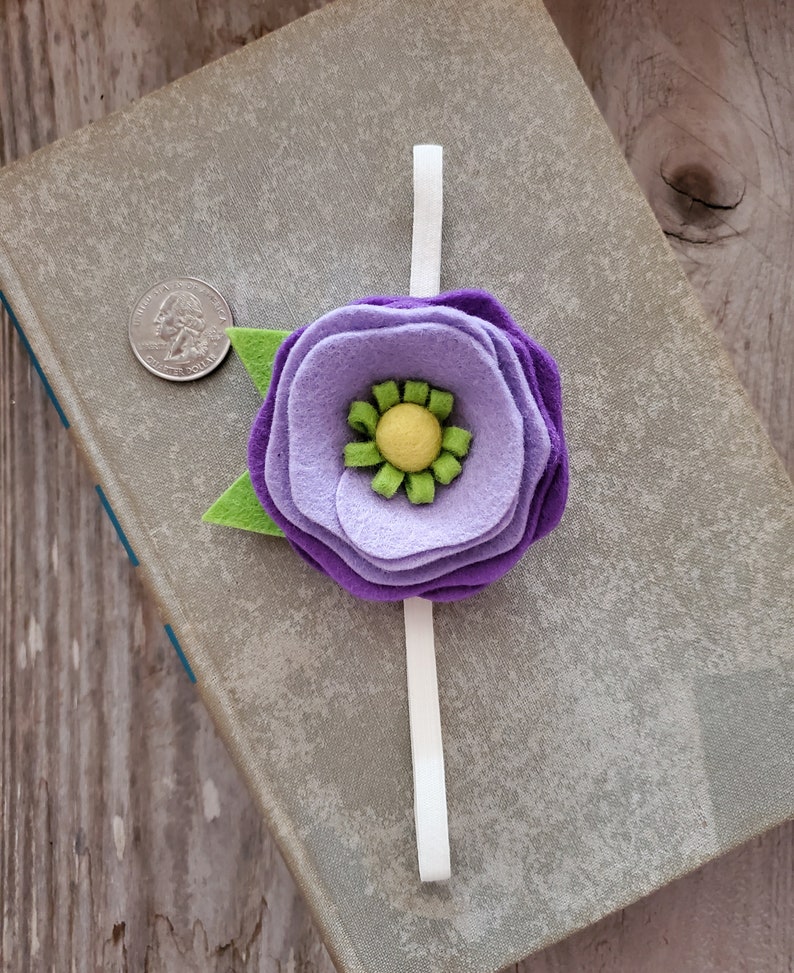 Felt Flower Bookmark Elastic Floral Bookmarker Gift for Her Etsy