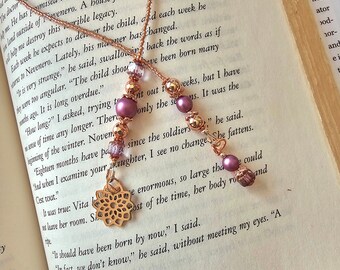 Rose Gold Plated Bookmark, Gift for Her, Reader Gift