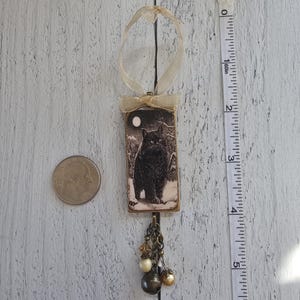 Handmade Whimsical Christmas Ornaments Featuring Yule Cat, Jólakötturinn, and Krampus Cat image 5