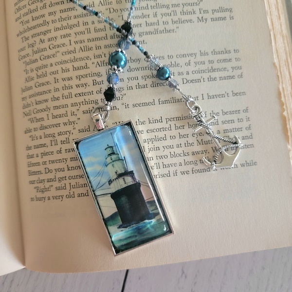 Lighthouse Bookmark, Ship, Light House, Book Thong, Ocean Sea Bookmarker, Gift for Book Lover, , Teacher Gift,