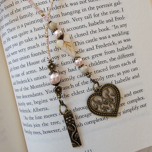 Heart Reader Gift With Flower Charm and Beads