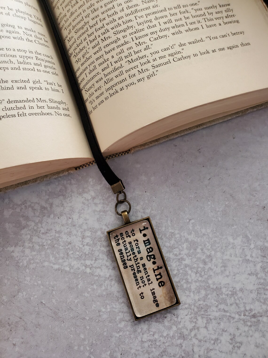 Book Theme Bookmark Book Words Definition Bookmarker Etsy