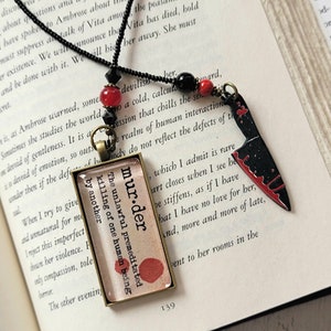 True Crime Bookmark Gift for Book Lovers, Murder Mystery Thriller Reader Gift