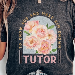 Tutor Floral Shirt for Classical Conversations Cycle 2, Foundations, Essentials, Challenge A, Community Shirt