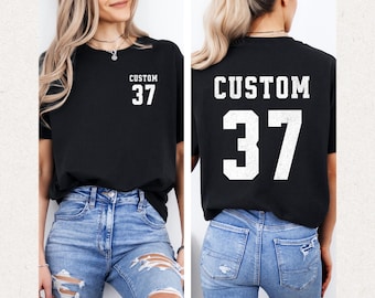 Unisex Custom Team Shirt, Personalized Sports Name Shirt, Custom Birthday Tee, Name and Number, Dad and Mom Sports Shirt, Summer Sports