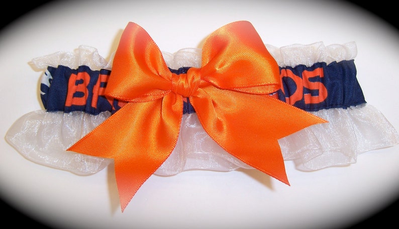 Denver Broncos Wedding Garter Handmade Keepsake Bridal on1