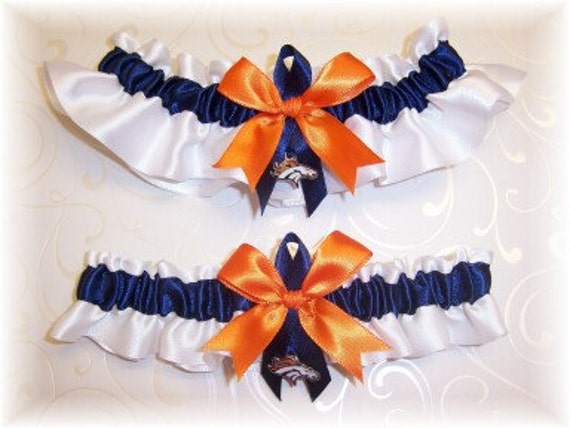 Denver Broncos Wedding Garter Handmade Keepsake Bridal on1