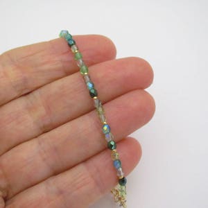Friendship Bracelet Blue Mix Stack and Layer Czech Glass Birthday Anniversary Stack and Layer Dainty Gift for Girl Friendship Bracelet image 7