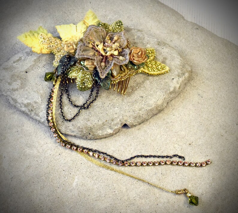 Fall Hair Comb Autumn Hair Comb Floral Hair Comb Flower Etsy Australia