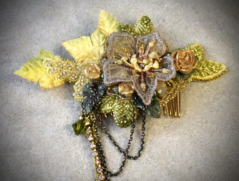 Fall Hair Comb Autumn Hair Comb Floral Hair Comb Flower Etsy Australia