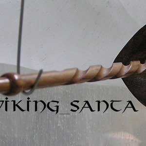 Viking Santa Drop Spindle EDS 03408 Leather whorle image 3