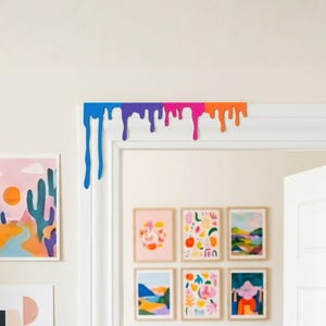 Liquid Paint Dripping Door Topper & Edge Trim - Custom Wall Art Door ...