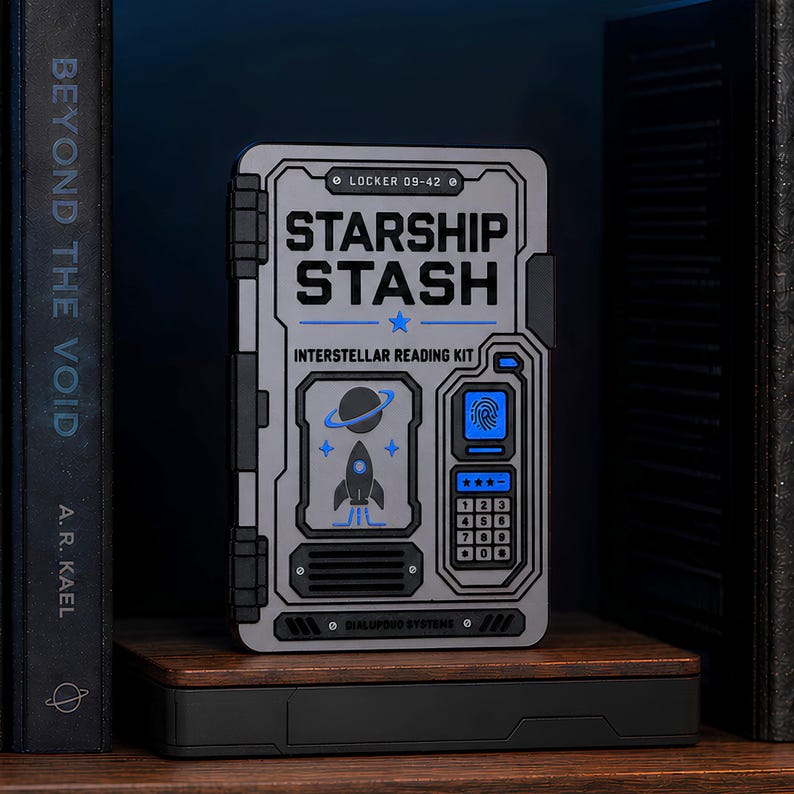 Sci Fi Bookmark Set With Magnetic Starship Stash Case - Space Reader ...