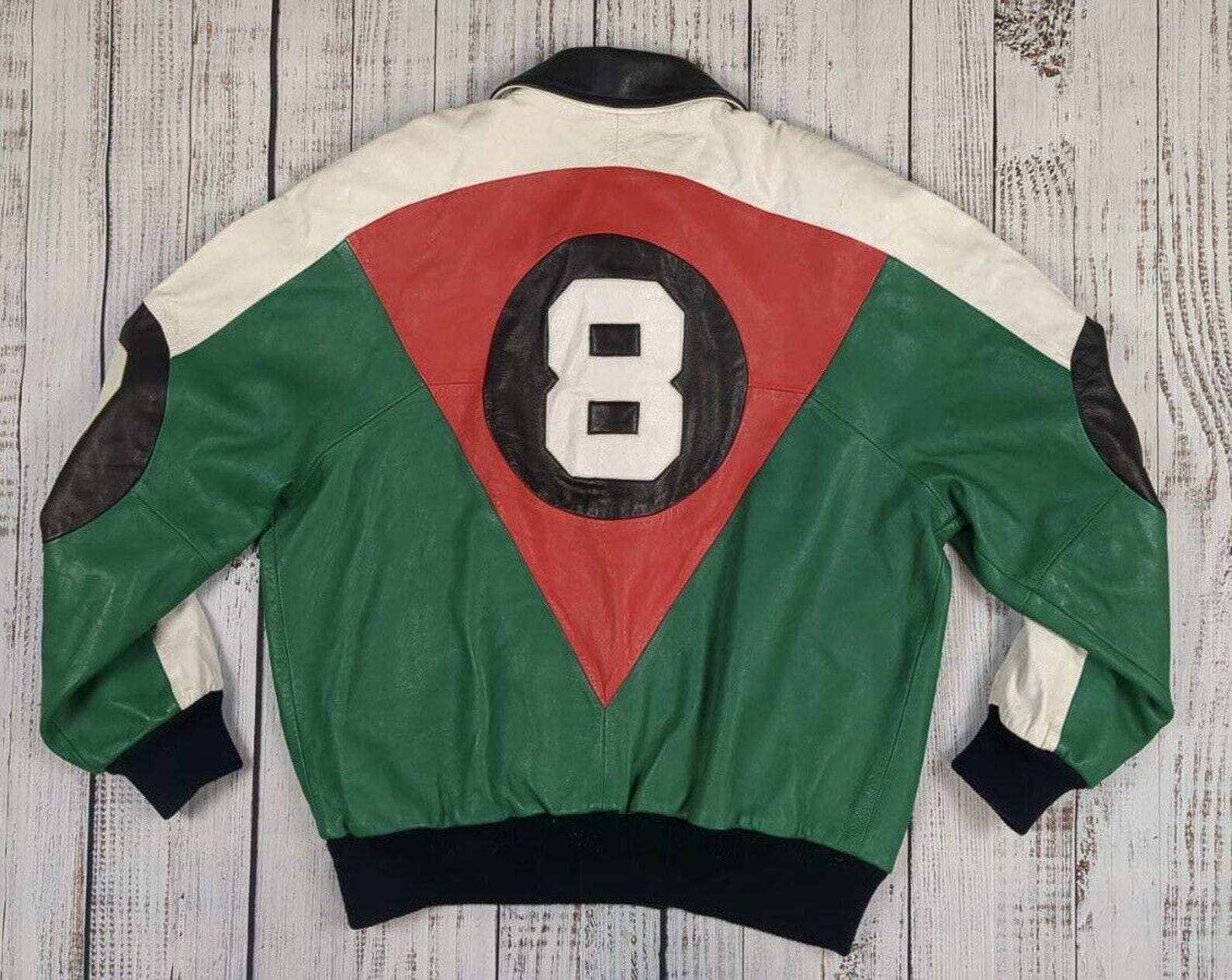 8-ball Pool Genuine Leather Jacket - Hand Made - Etsy
