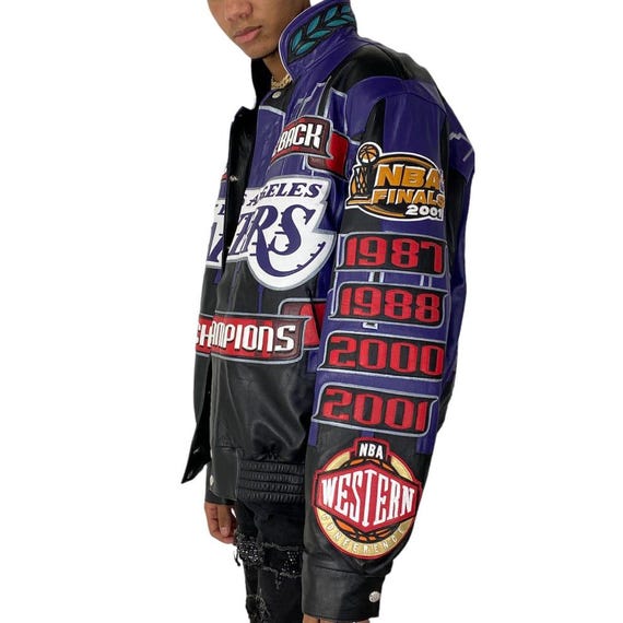 Los Angles Lakers 2001 Championship Leather Jacket - Hand Made