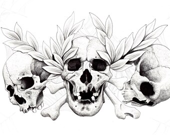 Skull and Crossbones Art Print