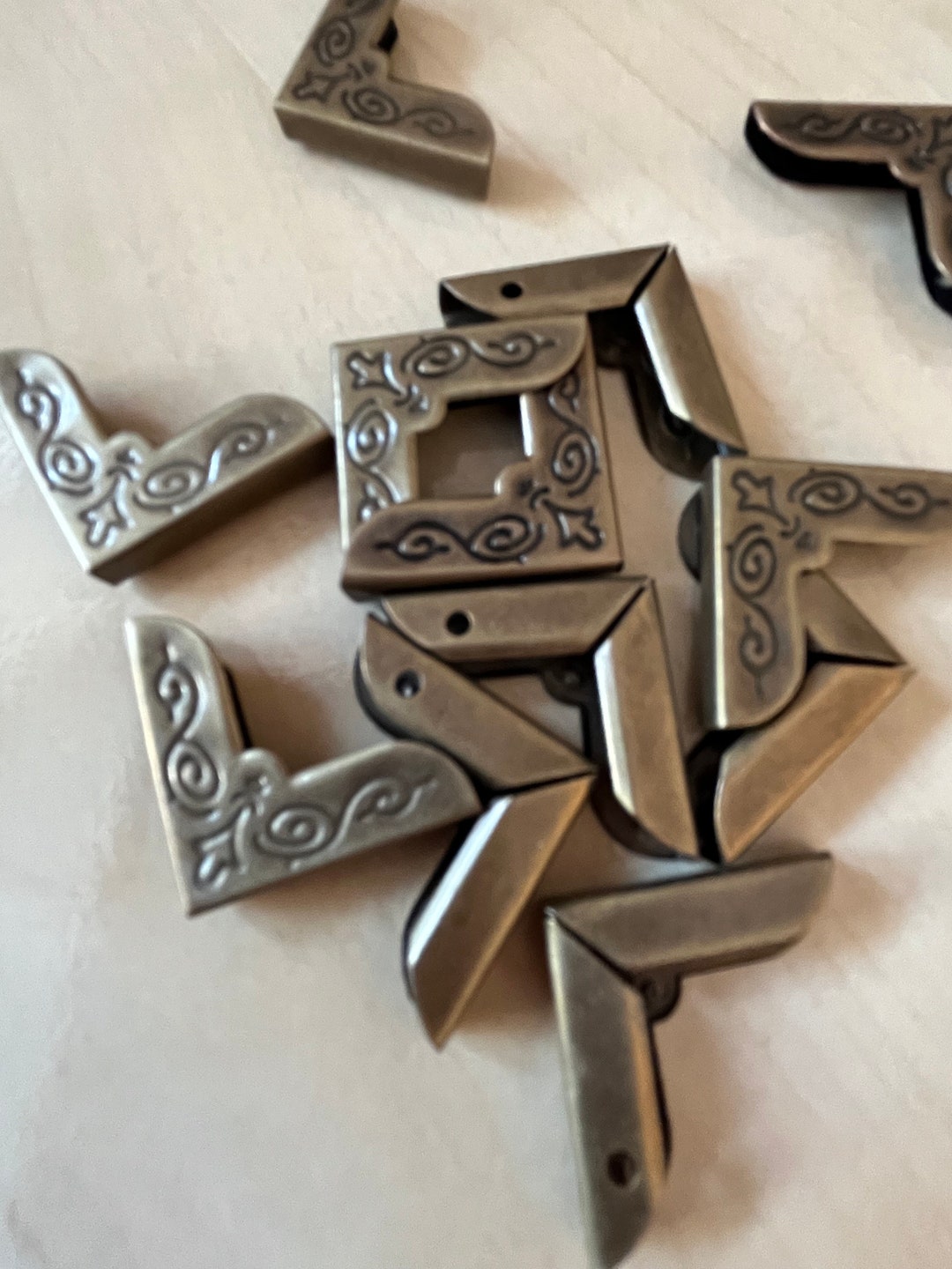 20 Book Corner Protectors Bronze Finish Decorative Book Etsy