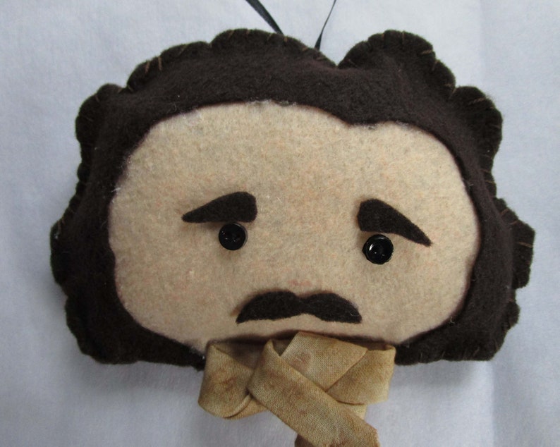 Poe Handmade Horror Writer Heart Raven Mr Poe/'s Ascot Felt ornament Edgar A