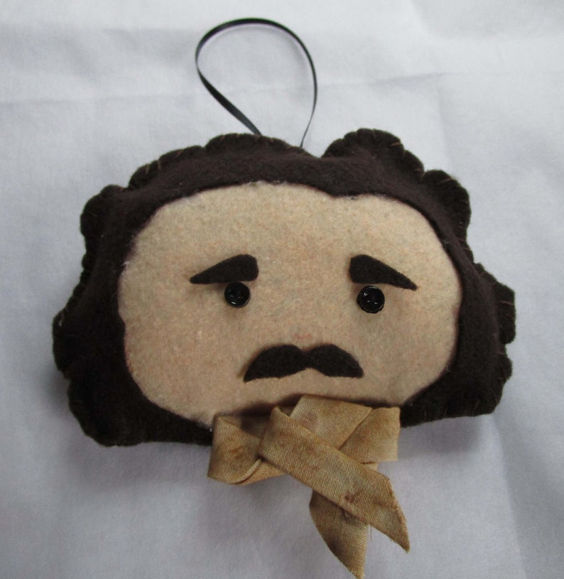 Poe Handmade Horror Writer Heart Raven Mr Poe/'s Ascot Felt ornament Edgar A