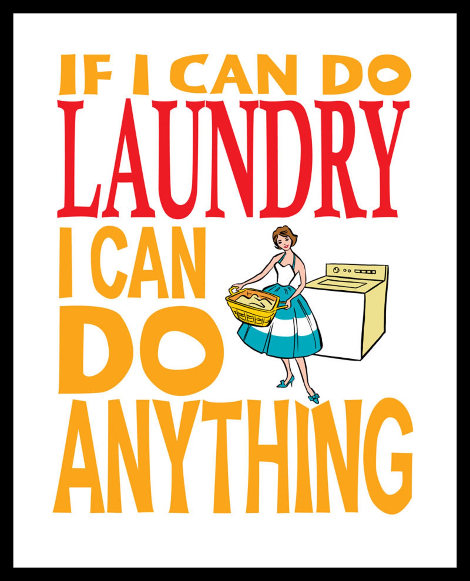 Retro Poster Laundry Room Decor 11x14 Print Laundry Room Etsy