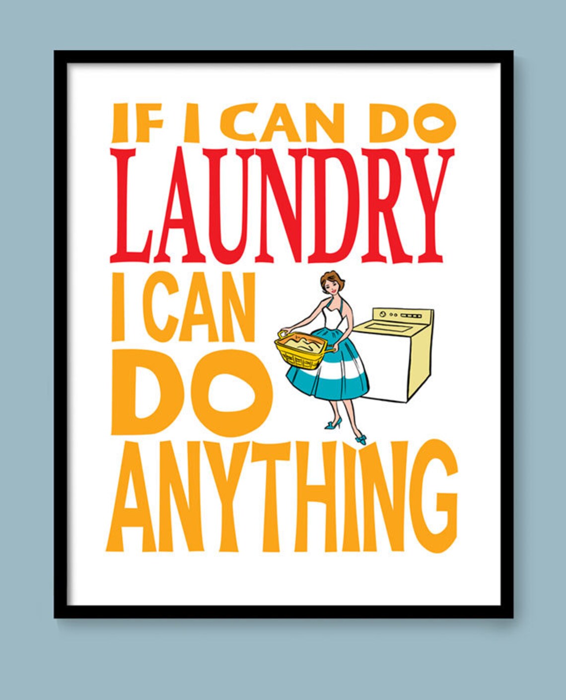 Retro Poster Laundry Room Decor 11x14 Print Laundry Room - Etsy