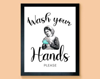 Wash your hands, kitchen sign, bathroom wall decor, bathroom signs, bathroom wall art, wash your hands sign, bathroom prints