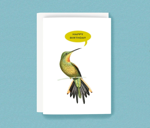 Hummingbird Birthday Card Hummingbird Birthday Card