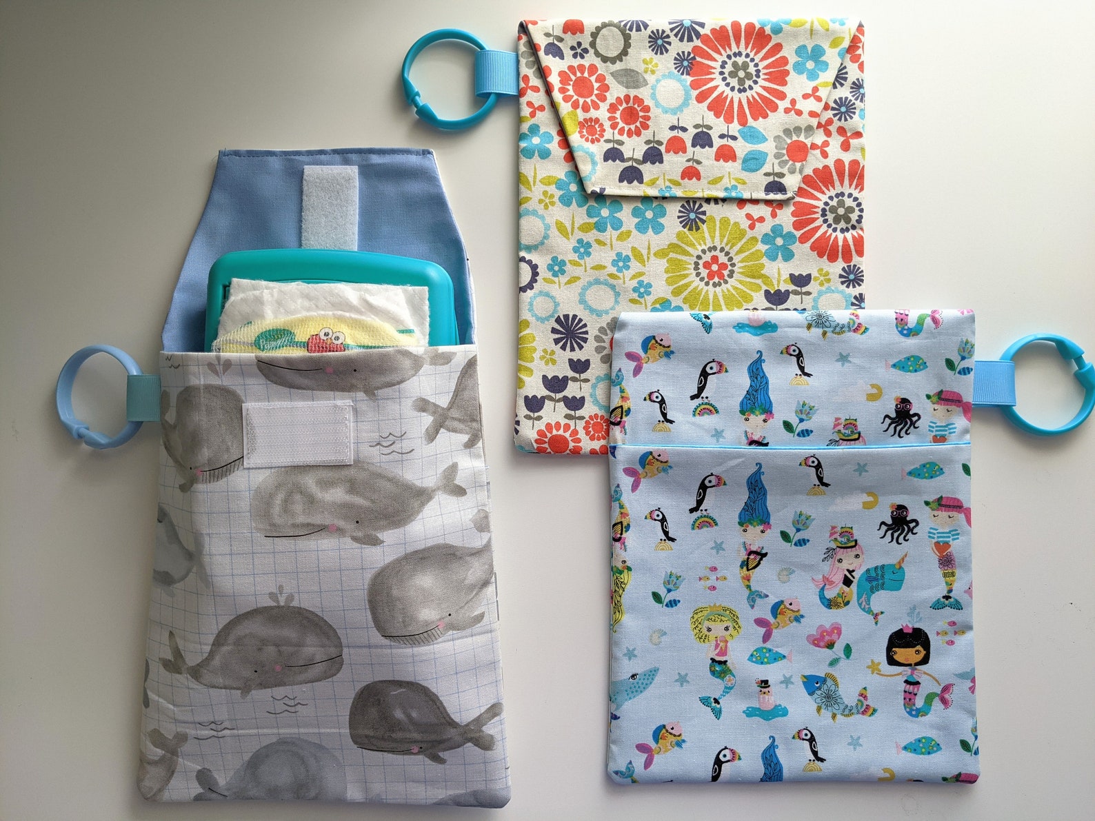 Diaper and Wipes Pouch Link Loop Diaper Bag Stroller Etsy