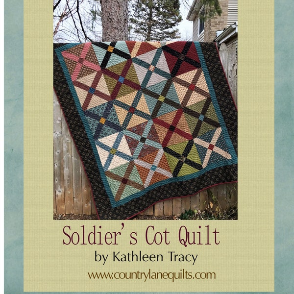 Civil War Soldier's Cot Quilt - Easy X quilt pattern