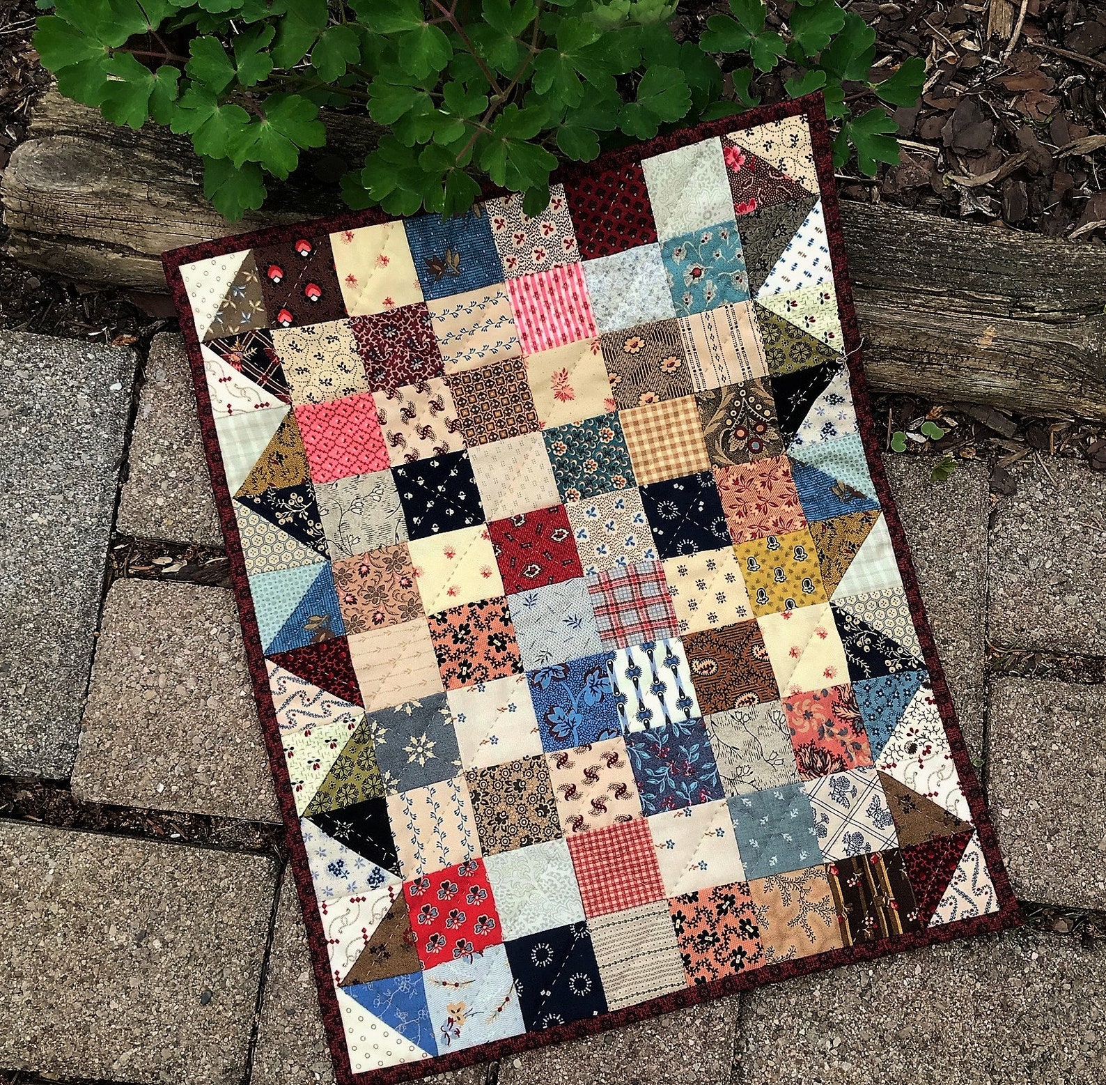 Easy Doll Quilt Pattern Simple Onepatch Doll Quilt Etsy UK