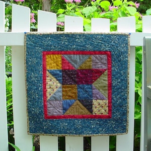 Easy Small Quilt Pattern - Scrappy Star Quilt