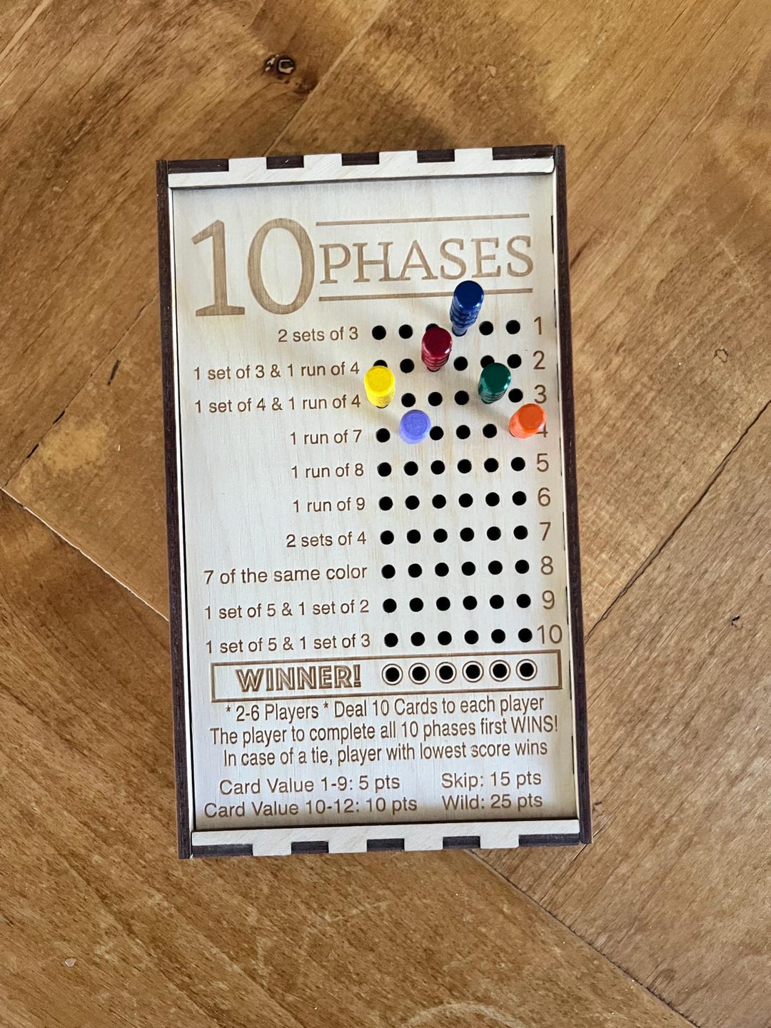 10 Phases Card Game, Phase Tracker, Family Game, Game Gift, Family Game ...